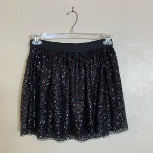 PERFECT FOR NYE!!! J.Crew sequin black mini skirt